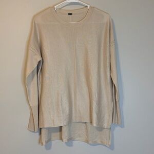 Poof! Women's Cream Crew Neck Sweater